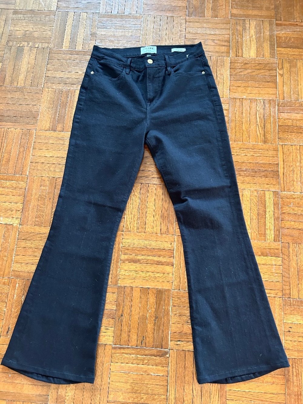 Frame Denim Le High Flare Jeans Black Sz 29 Length 29 NWOT
